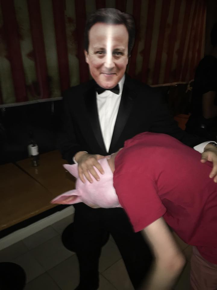 Clearly enjoying himself