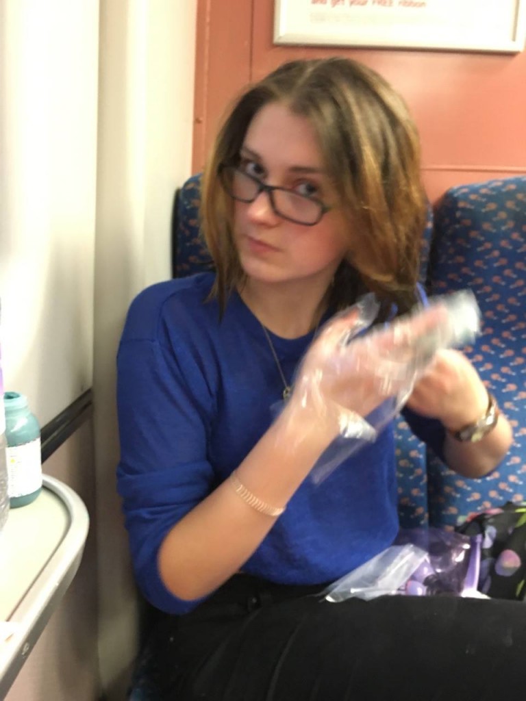 Nothing wrong with a bit of personal styling on public transport.