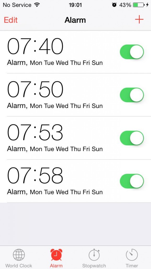 I mean, I usually wake up at noon anyway, but at least it's a problem I'm trying to address.