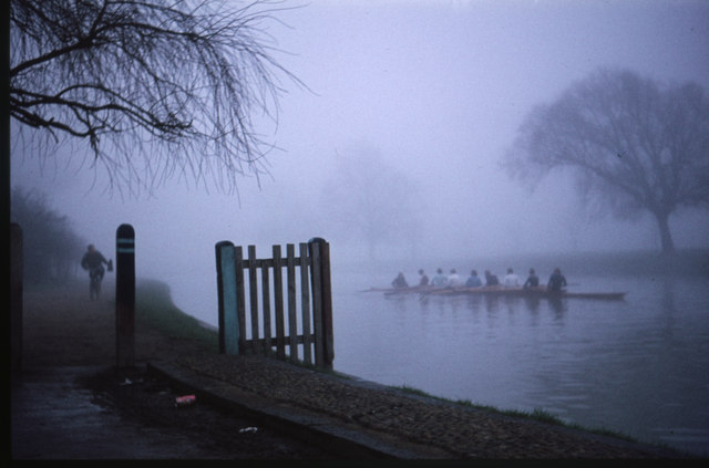 rowing through the mist, or through my billowing smoke? who knows?