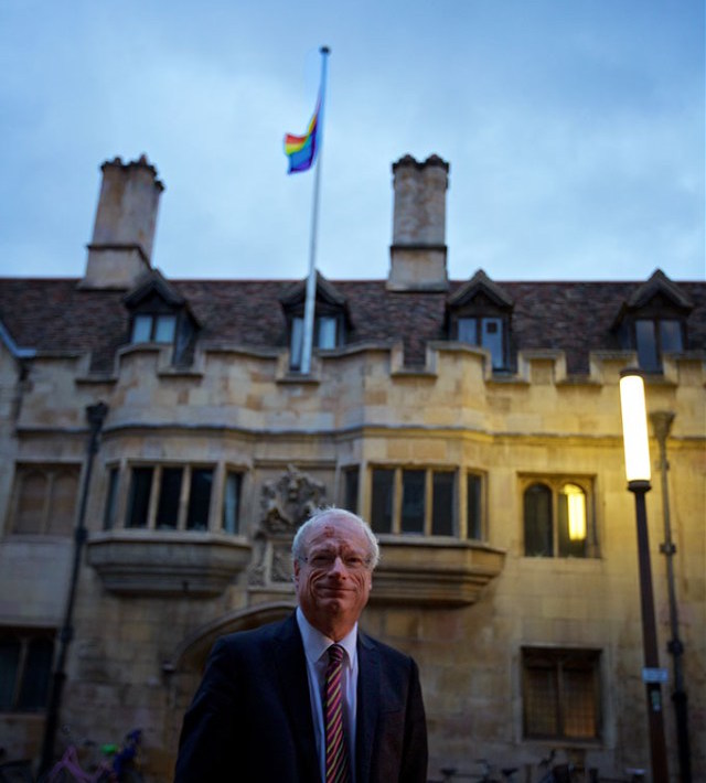Across the street from Peterhouse, Pembroke was one of the first to hoist the flag.