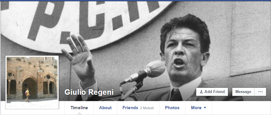 Giulio's profile on Facebook.