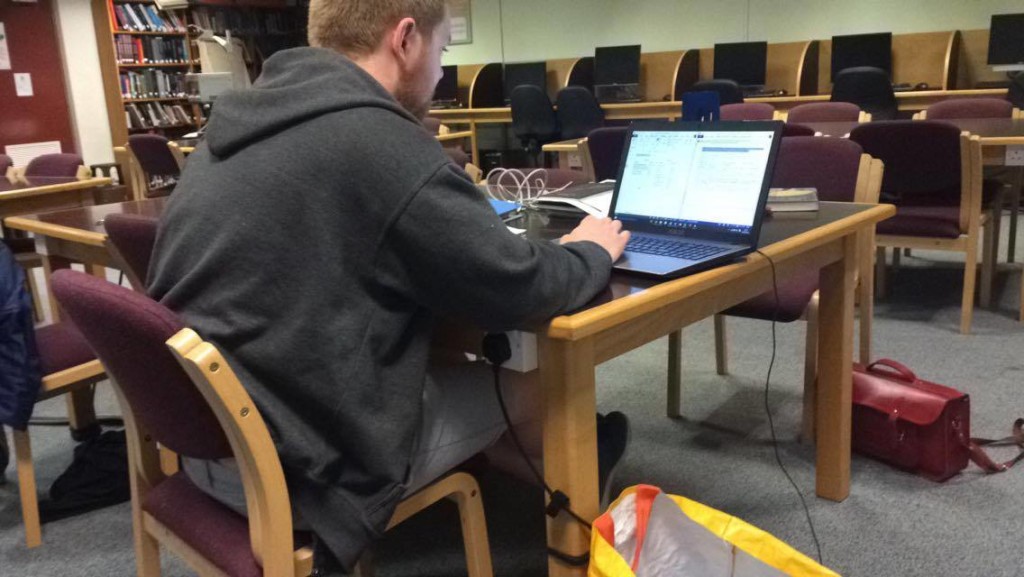When bae won't leave the library to see you so your only contact is silently sitting at the same table.