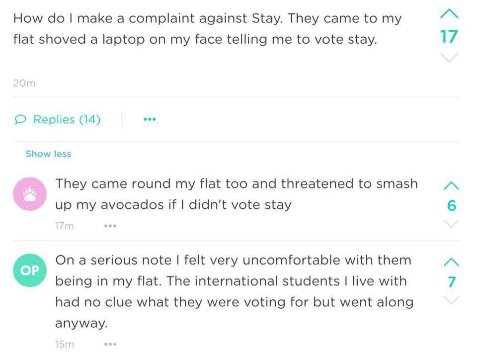 Slightly horrified at the thought 'smash my avacadoes' is a euphemism for something