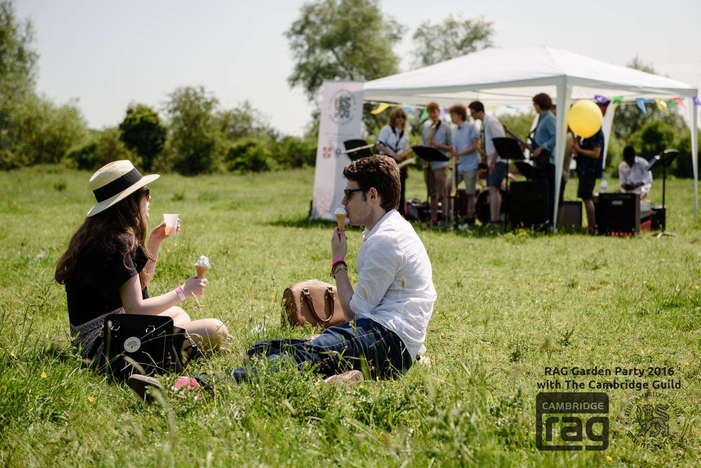 Ice cream in the sunshine - a far-cry from this week's weather