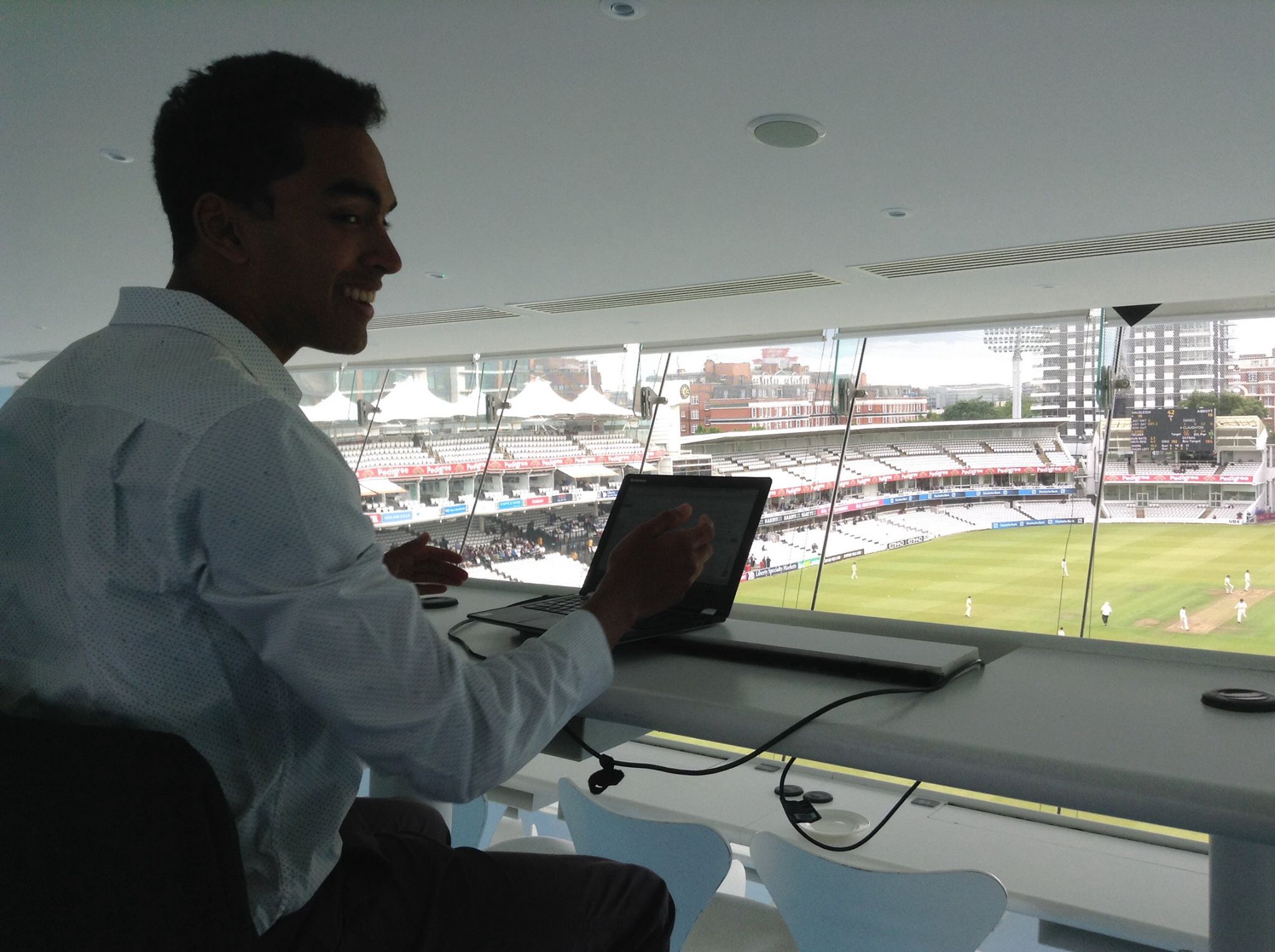 We've managed to negotiate a seat in the Media Centre.