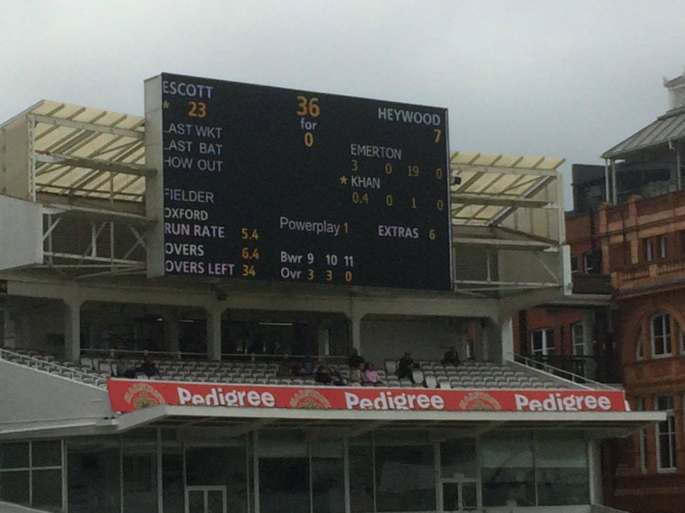 Here is a photo of the scoreboard