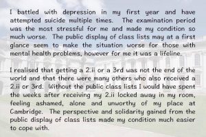 Not always bad news for mental health and class lists