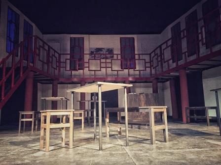 Stage setting before the show