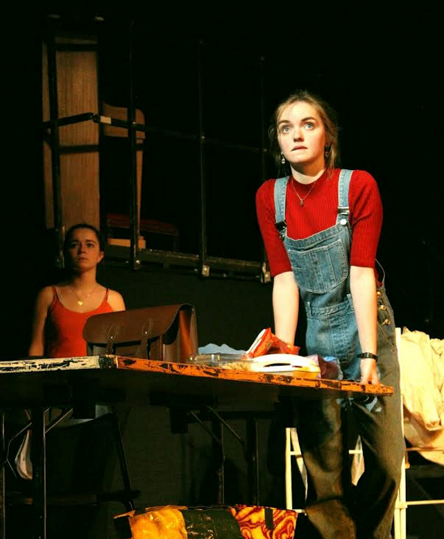 Isobel Laidler as Kay and Elise Hagan as the Author