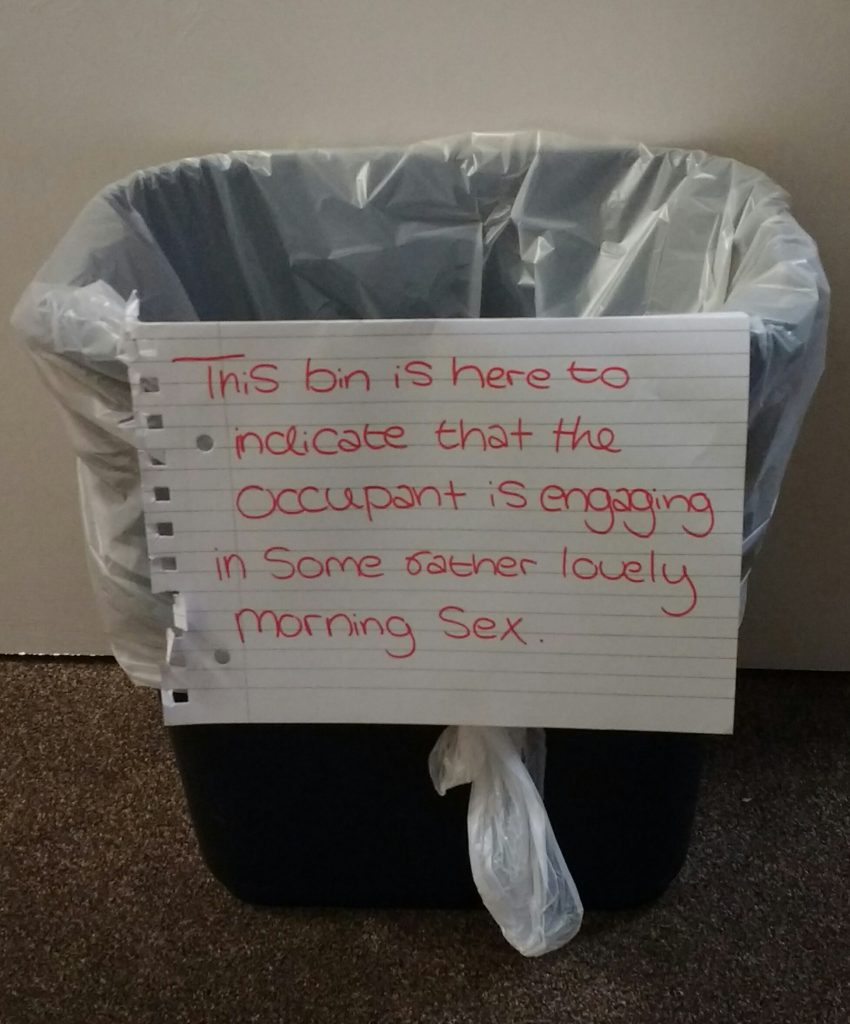 This is no bin of shame – but a bin of glory! Share it with your neighbours.