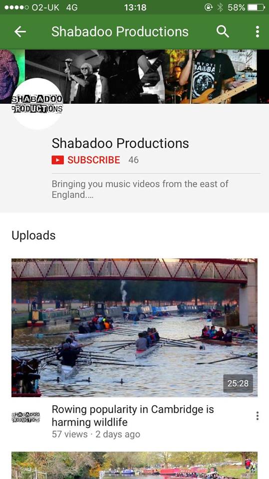 the YouTube channel