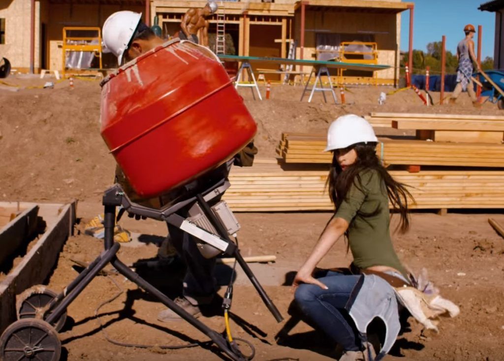 Image may contain: Helmet, Hat, Hardhat, Person, People, Human