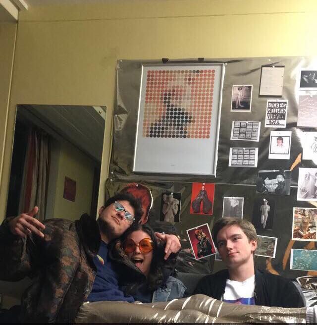 Image may contain: Poster, Collage, Furniture, Couch, Person, People, Human