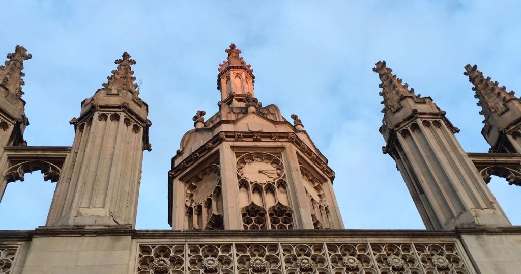 Image may contain: Clock Tower, Architecture, Building, Tower