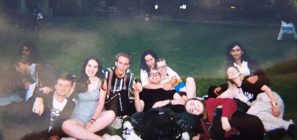 Image may contain: Plant, Grass, Leisure Activities, Dress, Alcohol, Female, Outdoors, Vacation, Beverage, Drink, Painting, Art, Smile, Clothing, Apparel, Meal, Food, Furniture, Chair, Face, Human, Person