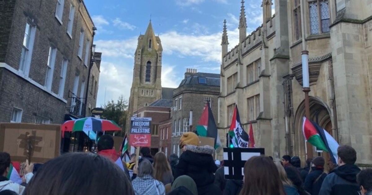 Fourth week of pro-Palestine protests in Cambridge city centre