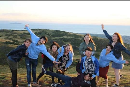 The cast on Arthur's Seat (photo courtesy of George Ormisher)