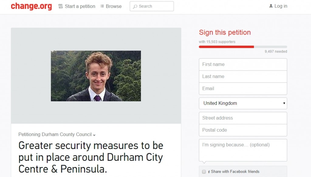The petition calls for better railings, lighting and other safety measures surrounding the river.