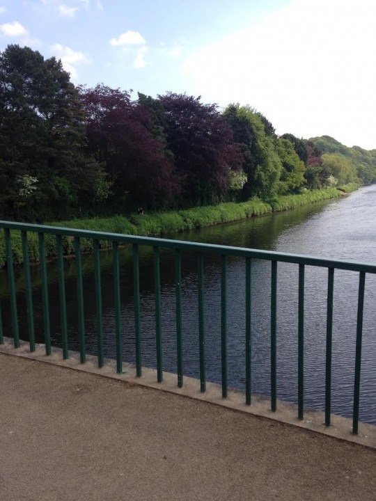 Low fences across the river