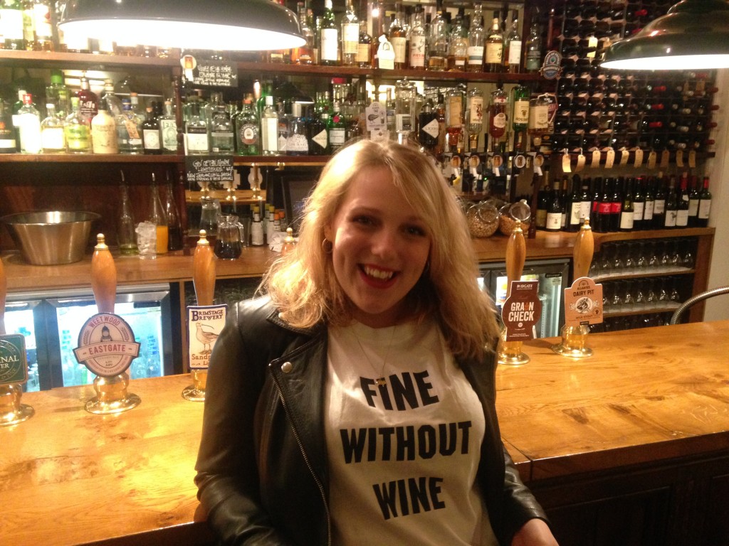 My cool new 'Fine Without Wine' tshirt