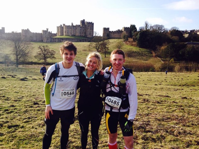 Tufnell on the right at the start of the coastal marathon.