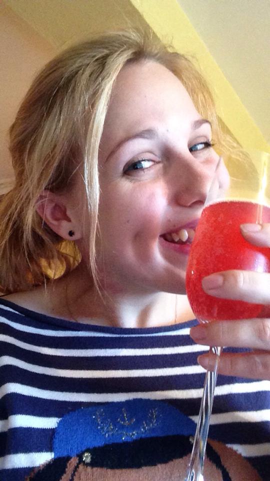 Kat had to put up with pink lemonade instead of champagne