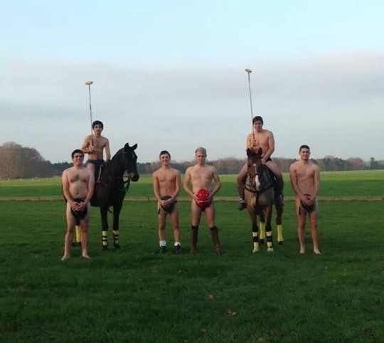 Riding horses, hitting balls.