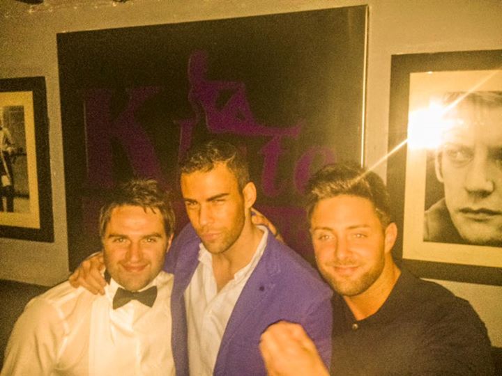 George Gibley, Jay and Ricci in front of the Klute sign. Credit: Klute Durham