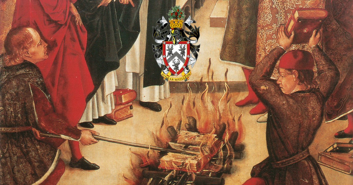 An artists' impression of Collingwood getting rid of books