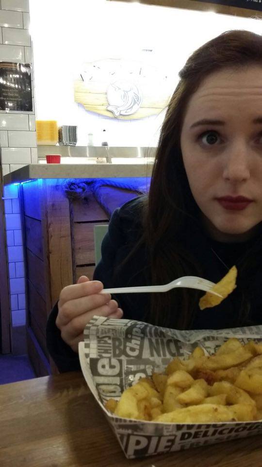 Have you ever seen anyone so sad to be eating chips?