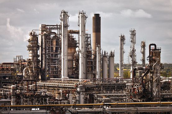 Image may contain: Refinery, Factory, Building