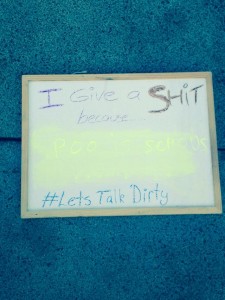 Water Aid take their campaign to George Square and urge student to "give a shit"