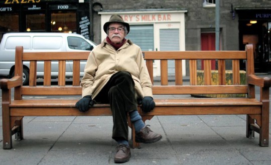 "I used to come to Edinburgh twice a year until I got ill. But I'm better now, and we came up on the train for a few days. Have you seen the new watercolour pieces in the gallery? They are magnificent."