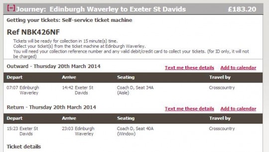 The tickets have been booked