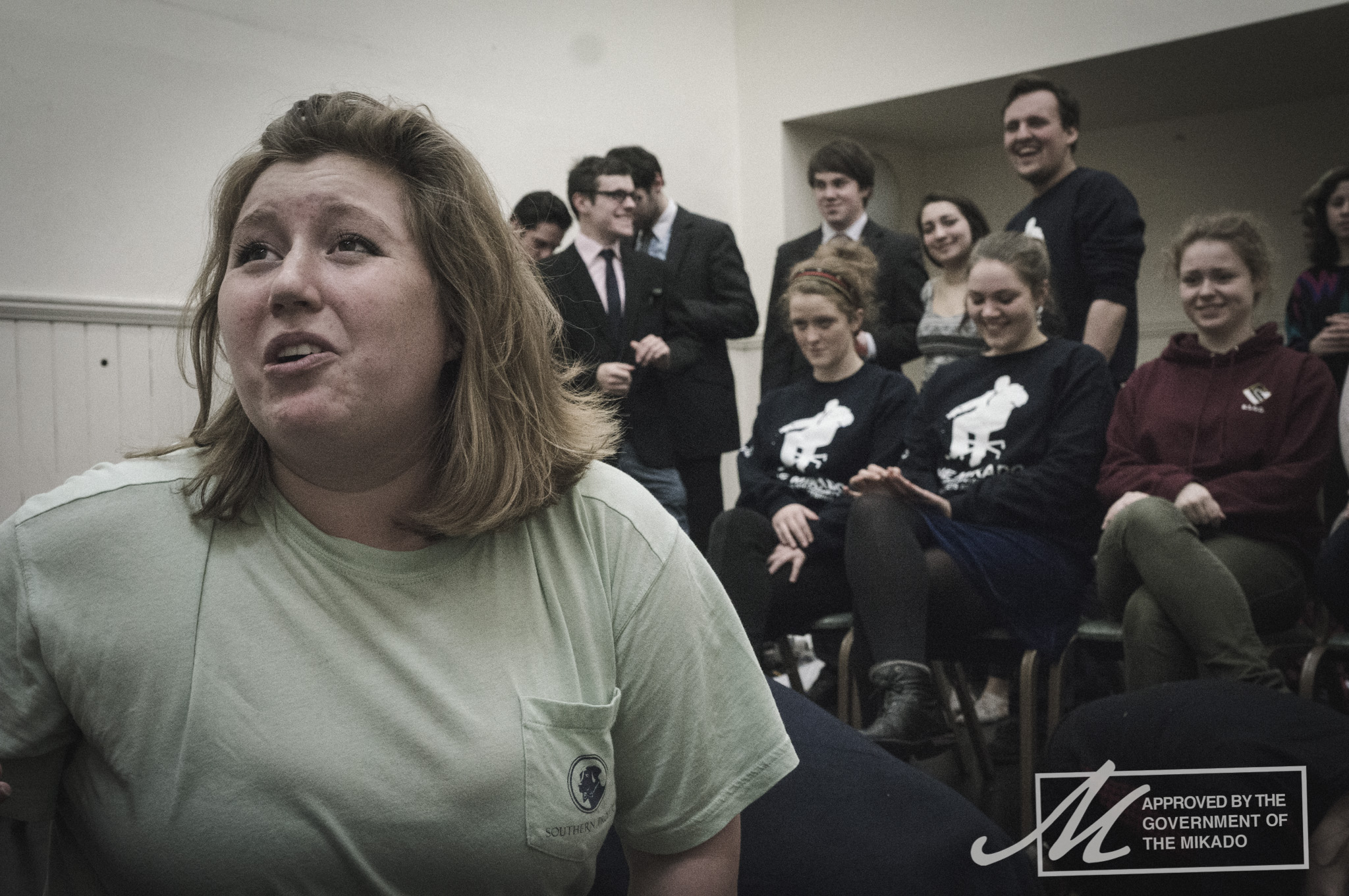 A shot of Katisha (Elizabeth Galbraith) during final rehearsals.