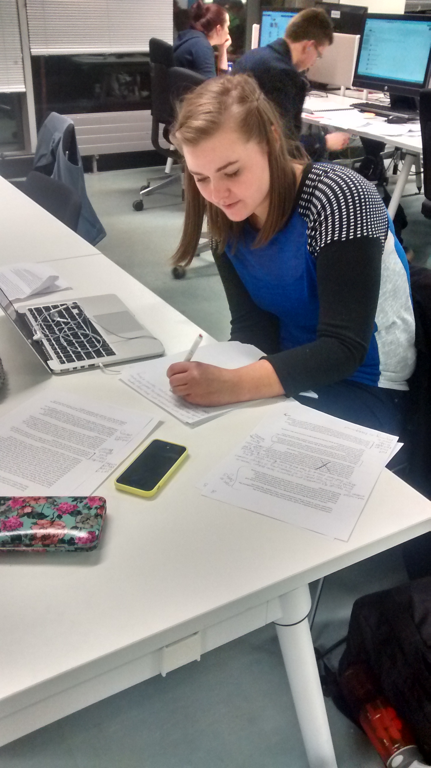 Grace is going to be the only person to pass her exams this semester.