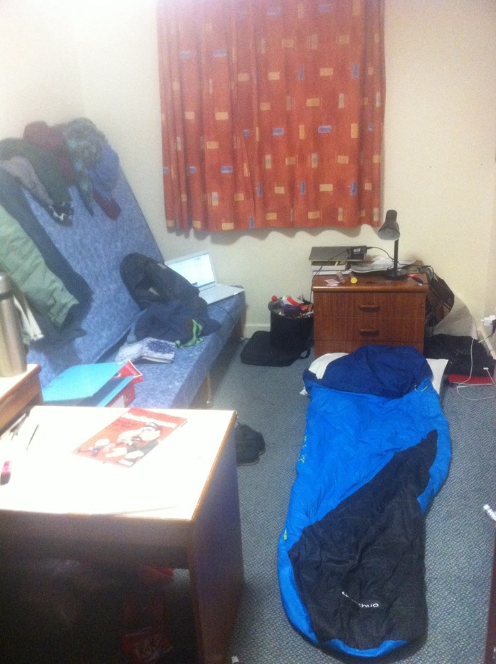 Andrew's sleeping arrangments
