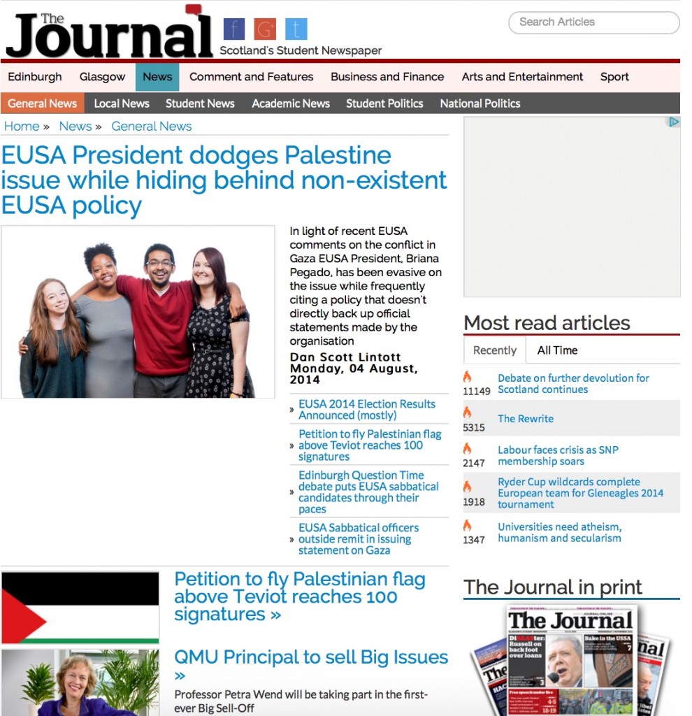 The final view of the website.