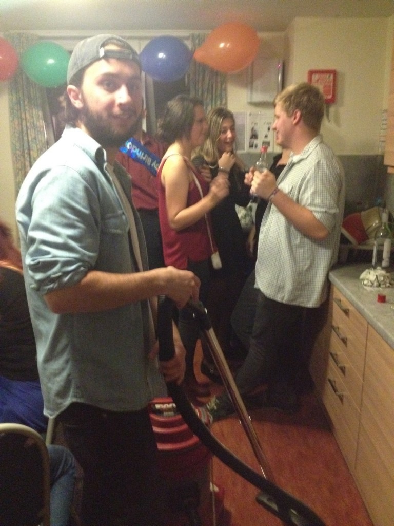 It's normal to hoover at a party, right?
