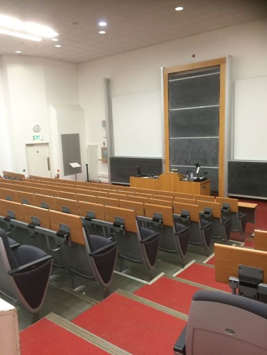 Hopefully lecture theatres don't all end up being this empty all the time