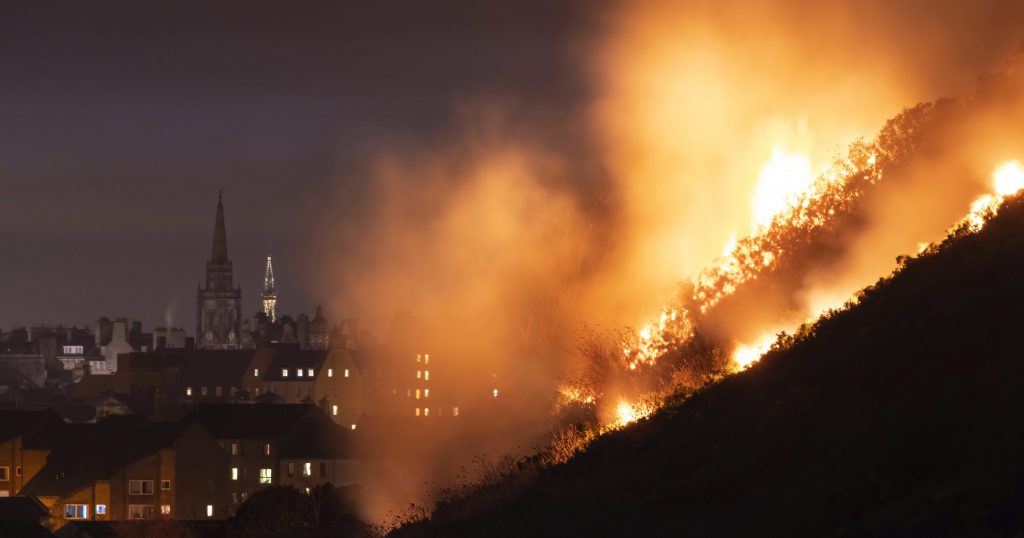 Image may contain: Lighting, Forest Fire, Flame, Bonfire, Fire