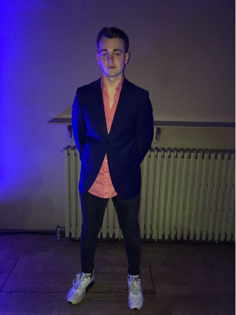 Image may contain: Tuxedo, Man, Female, Person, Human, Blazer, Jacket, Footwear, Shoe, Coat, Suit, Overcoat, Clothing, Apparel