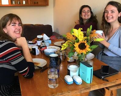 Image may contain: Food, Meal, Pottery, Vase, Jar, Potted Plant, Flower, Blossom, Smile, Dating, Female, Furniture, People, Plant, Face, Human, Person