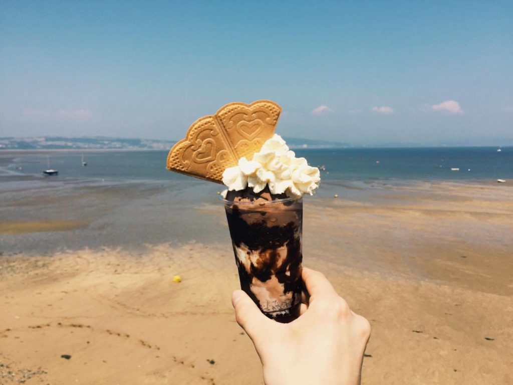 Verdi's chocolate sundae at Swansea Bay