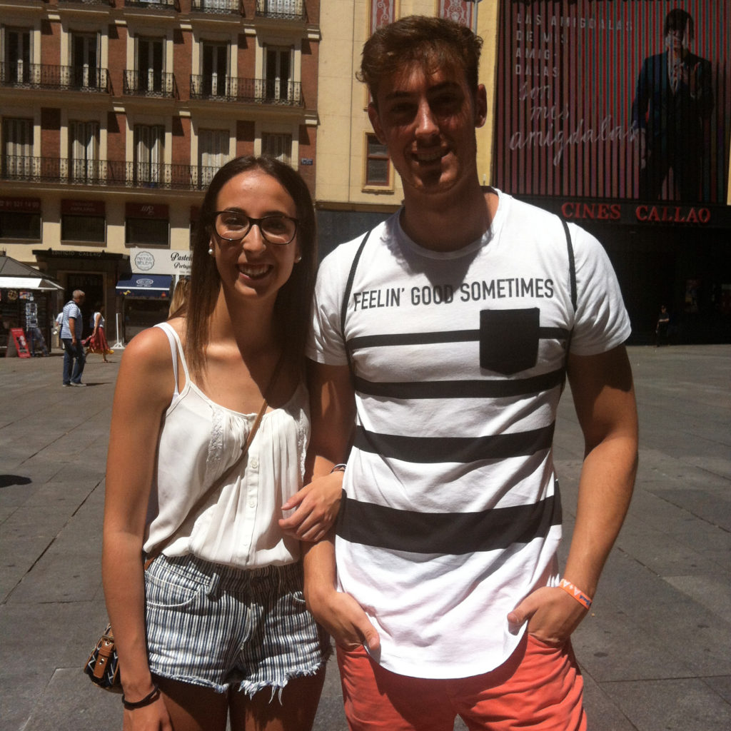 The couple seemed to be enjoying Spain even if hard times are coming.