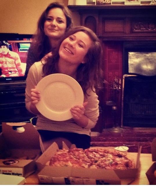 just a couple of girls eating their feelings