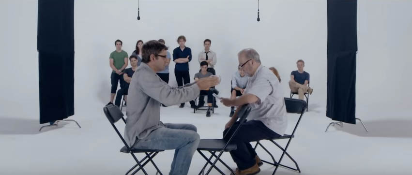 Theroux tries Scientology, with his troupe of actors in tow