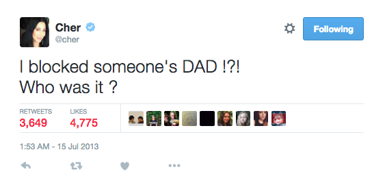 cher s twitter is
