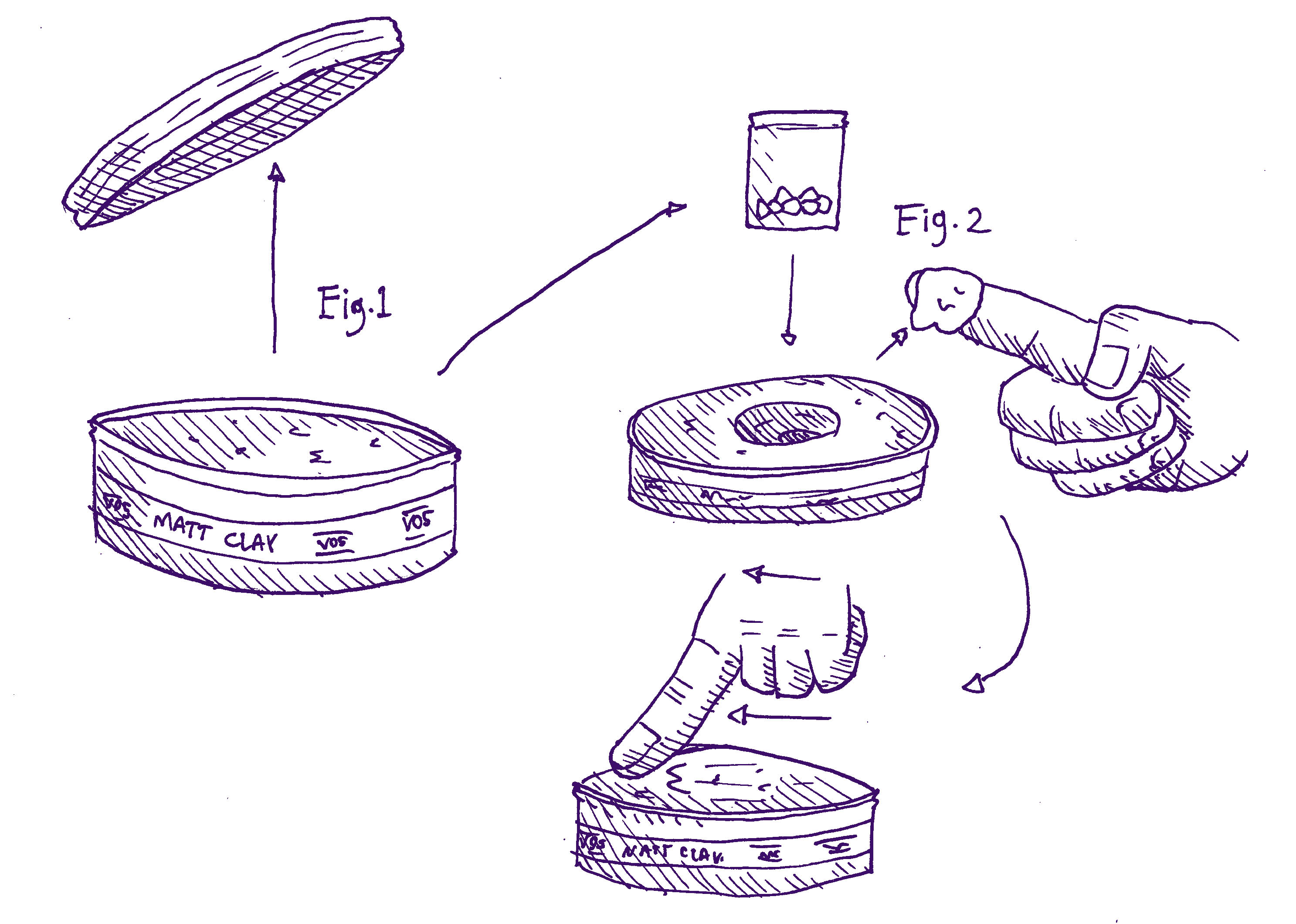 The steps necessary to smuggle drugs into a festival inside a pot of VO5 are shown in this diagram